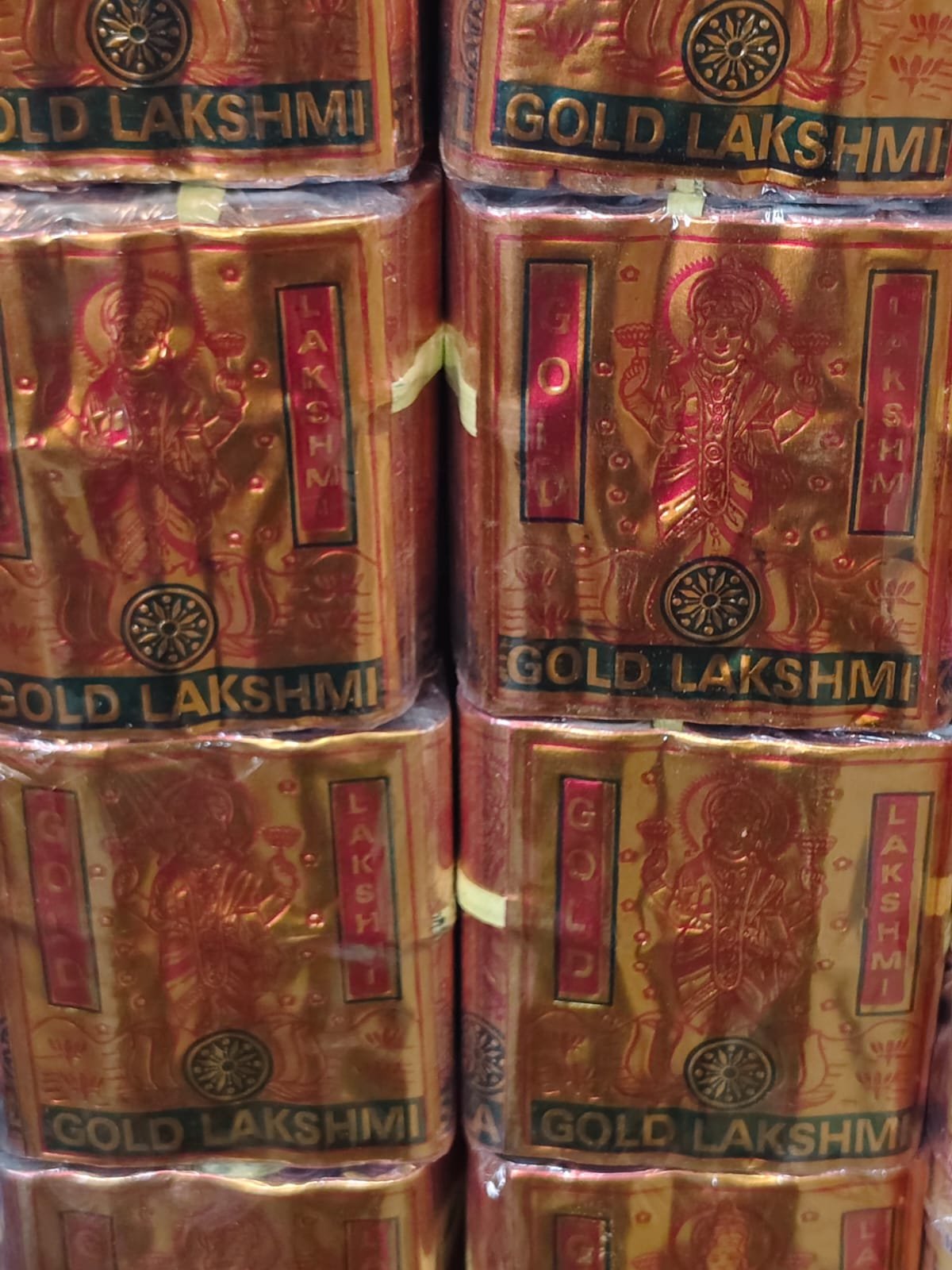 4" gold lakshmi