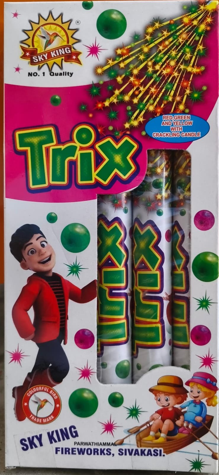 Trix Mega Crackling Candle (3pcs)